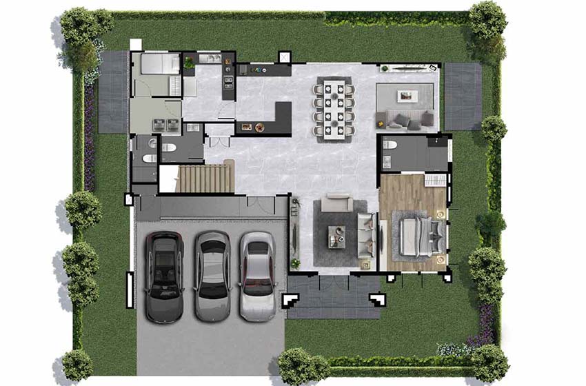 House with Shared Pool in Bangnatrad 